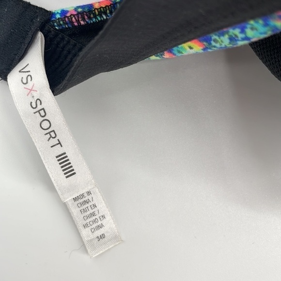 Victoria's Secret VSX Sports Bra 34 D floral bright summer high impact workout - Picture 5 of 5